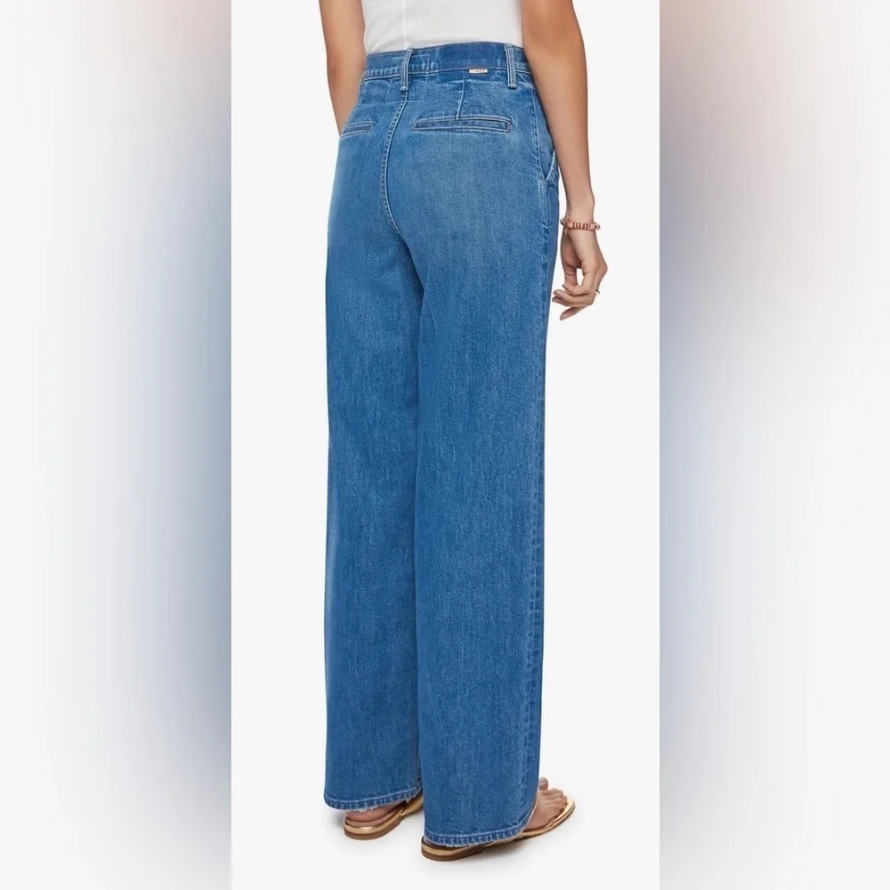MOTHER Superior High Waisted Spinner Prep Skimp Flash Back Blue Size 33 - Picture 2 of 13